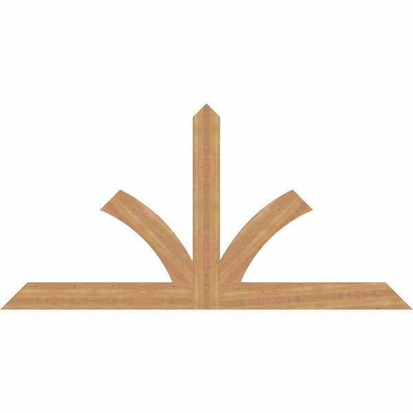 Ekena Millwork Richland Timber Gable Bracket, Western Red Cedar, 84"W x 42"H x 1 1/2"D x 5 1/2"F, 12/12 Pitch GBW084X42X0206RIC00SWR - main